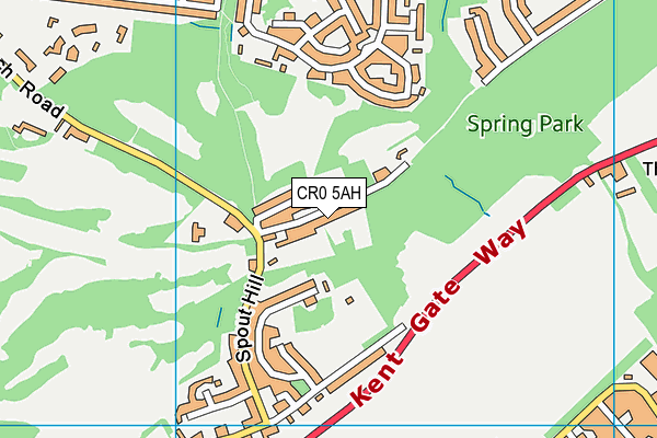 CR0 5AH map - OS VectorMap District (Ordnance Survey)