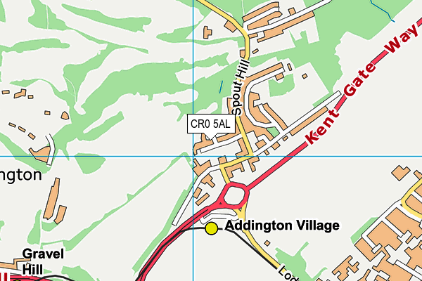 CR0 5AL map - OS VectorMap District (Ordnance Survey)