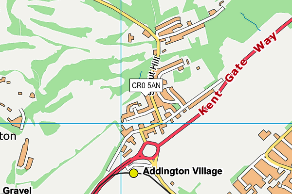 CR0 5AN map - OS VectorMap District (Ordnance Survey)