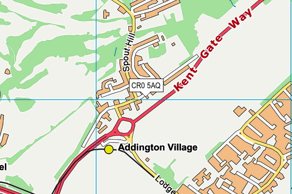 CR0 5AQ map - OS VectorMap District (Ordnance Survey)