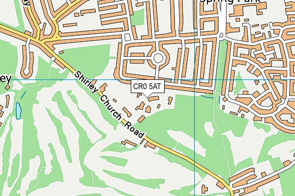 CR0 5AT map - OS VectorMap District (Ordnance Survey)