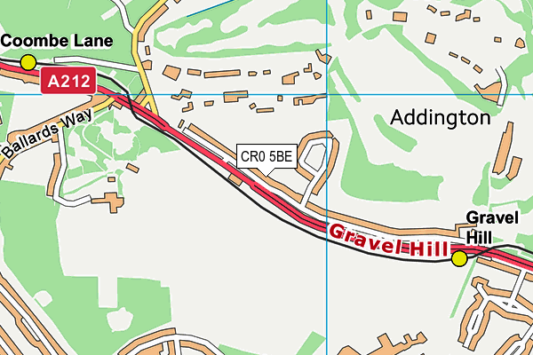 CR0 5BE map - OS VectorMap District (Ordnance Survey)