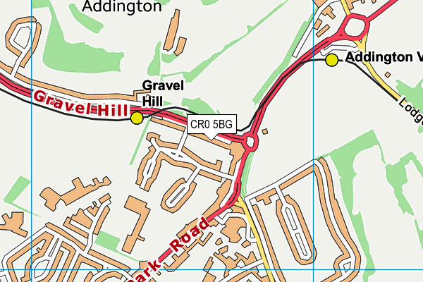 CR0 5BG map - OS VectorMap District (Ordnance Survey)