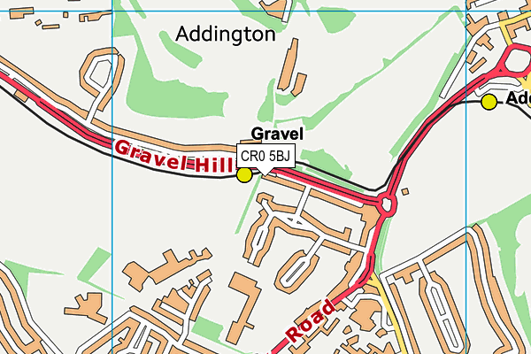 CR0 5BJ map - OS VectorMap District (Ordnance Survey)