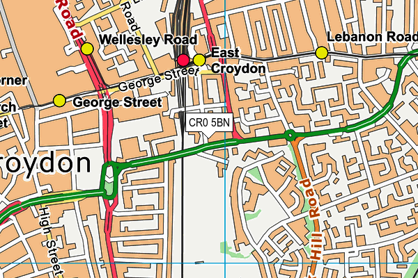 CR0 5BN map - OS VectorMap District (Ordnance Survey)