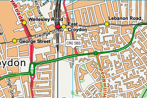 CR0 5BS map - OS VectorMap District (Ordnance Survey)