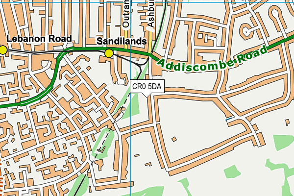 CR0 5DA map - OS VectorMap District (Ordnance Survey)