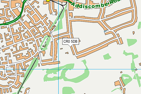The Sandilands Club map (CR0 5DB) - OS VectorMap District (Ordnance Survey)