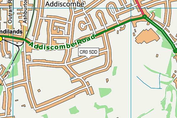 CR0 5DD map - OS VectorMap District (Ordnance Survey)