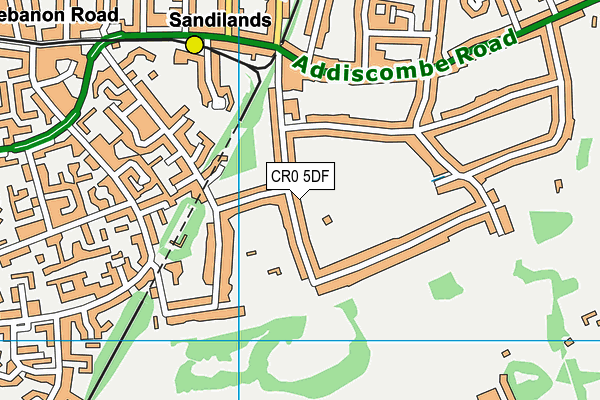 Trinity School (Sandilands Playing Fields) map (CR0 5DF) - OS VectorMap District (Ordnance Survey)