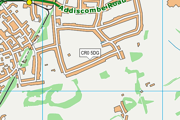 CR0 5DG map - OS VectorMap District (Ordnance Survey)