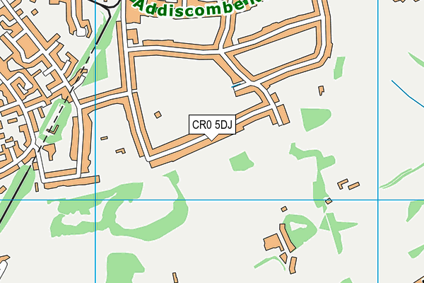 CR0 5DJ map - OS VectorMap District (Ordnance Survey)