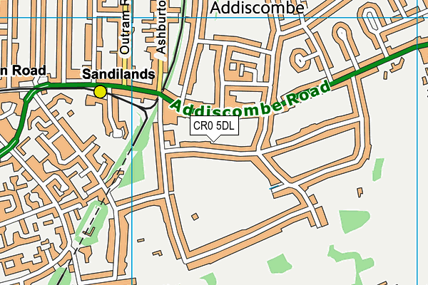 CR0 5DL map - OS VectorMap District (Ordnance Survey)