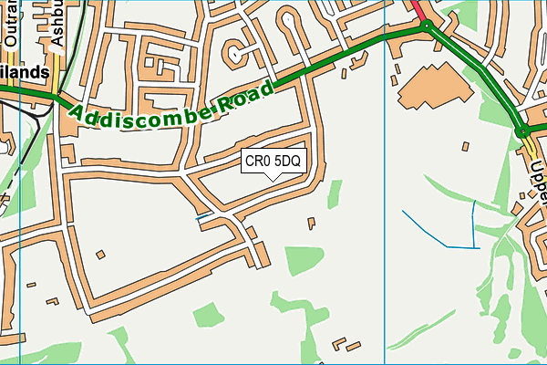 CR0 5DQ map - OS VectorMap District (Ordnance Survey)