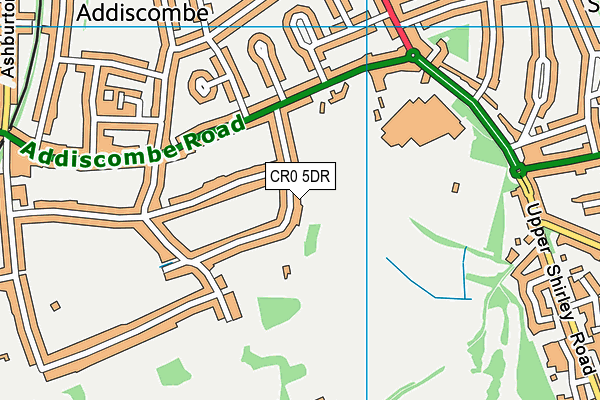 CR0 5DR map - OS VectorMap District (Ordnance Survey)