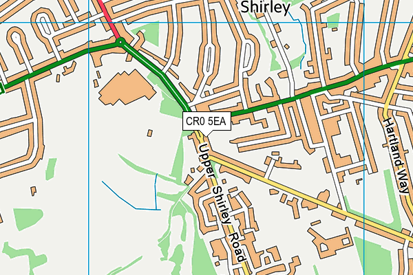 CR0 5EA map - OS VectorMap District (Ordnance Survey)