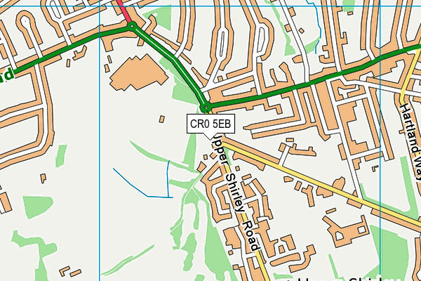 CR0 5EB map - OS VectorMap District (Ordnance Survey)