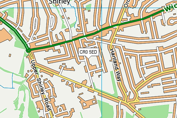 CR0 5ED map - OS VectorMap District (Ordnance Survey)