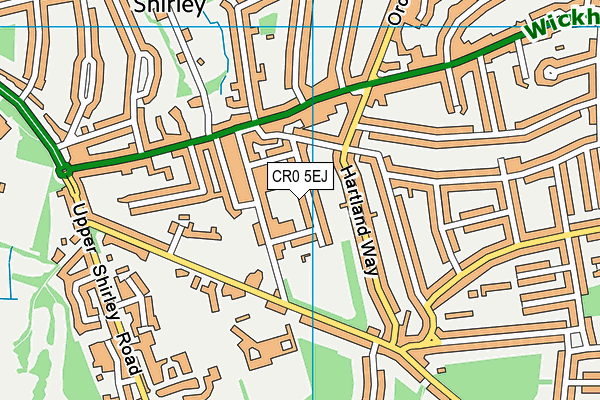 CR0 5EJ map - OS VectorMap District (Ordnance Survey)