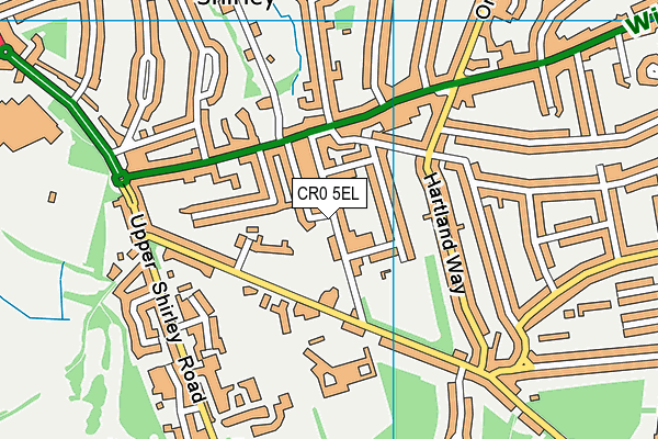 St John's CofE Primary School map (CR0 5EL) - OS VectorMap District (Ordnance Survey)