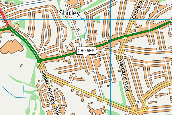 CR0 5EP map - OS VectorMap District (Ordnance Survey)