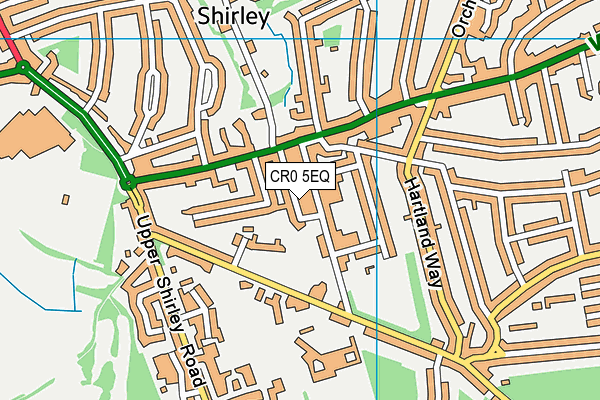 CR0 5EQ map - OS VectorMap District (Ordnance Survey)