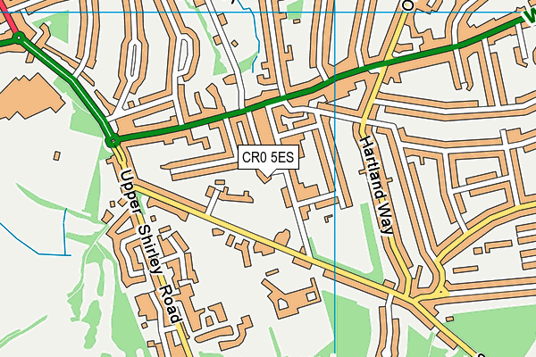 CR0 5ES map - OS VectorMap District (Ordnance Survey)