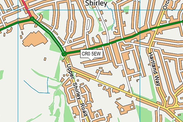 CR0 5EW map - OS VectorMap District (Ordnance Survey)