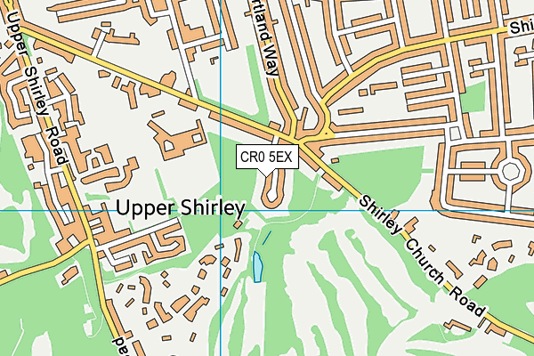 CR0 5EX map - OS VectorMap District (Ordnance Survey)