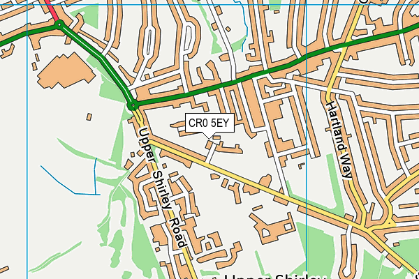 CR0 5EY map - OS VectorMap District (Ordnance Survey)