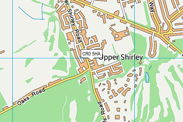 CR0 5HA map - OS VectorMap District (Ordnance Survey)