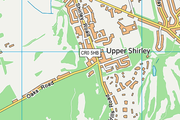 CR0 5HB map - OS VectorMap District (Ordnance Survey)