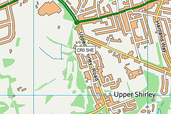 CR0 5HE map - OS VectorMap District (Ordnance Survey)