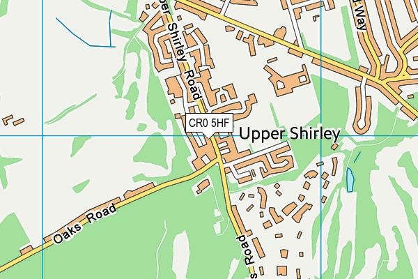 CR0 5HF map - OS VectorMap District (Ordnance Survey)