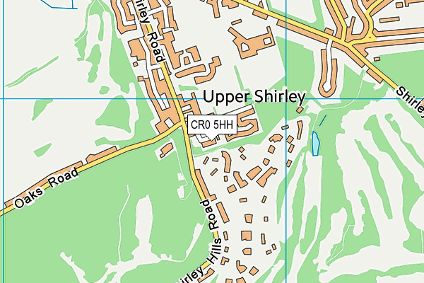 CR0 5HH map - OS VectorMap District (Ordnance Survey)