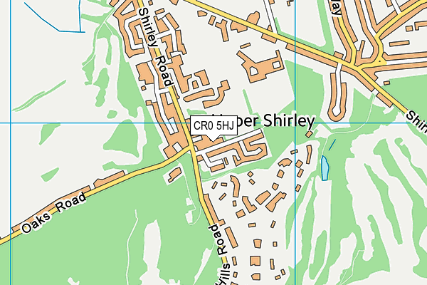 CR0 5HJ map - OS VectorMap District (Ordnance Survey)