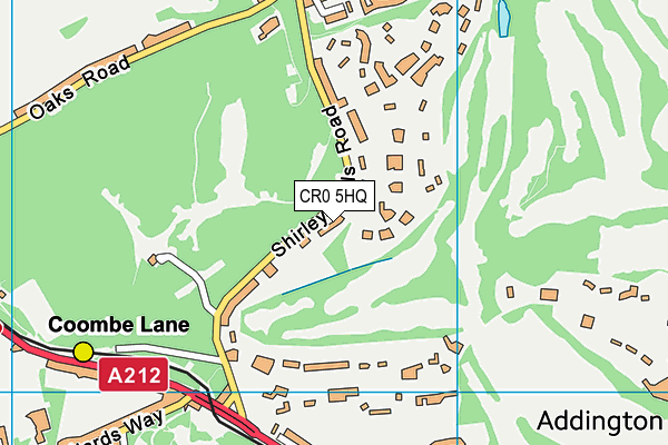 CR0 5HQ map - OS VectorMap District (Ordnance Survey)