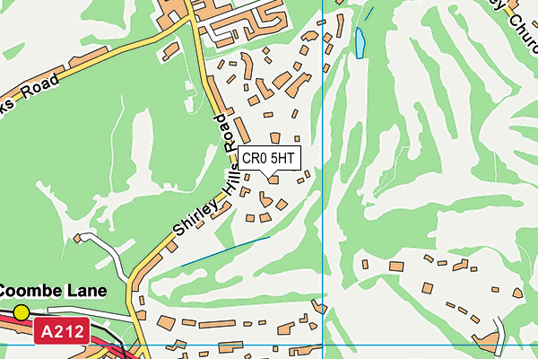 CR0 5HT map - OS VectorMap District (Ordnance Survey)