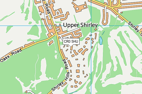 CR0 5HU map - OS VectorMap District (Ordnance Survey)