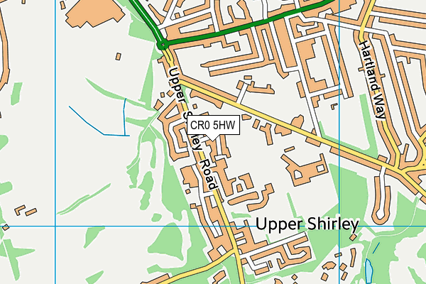 CR0 5HW map - OS VectorMap District (Ordnance Survey)