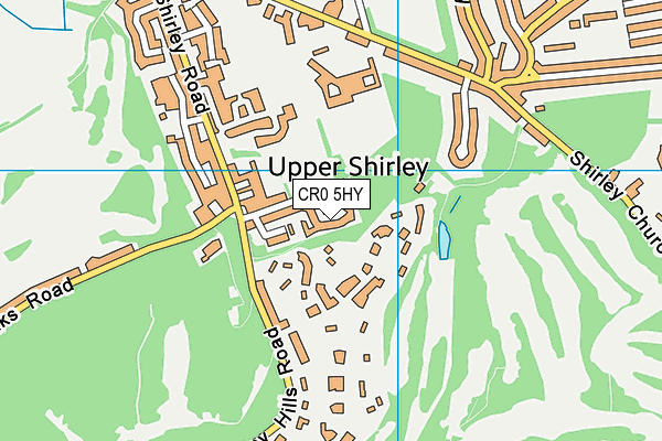 CR0 5HY map - OS VectorMap District (Ordnance Survey)