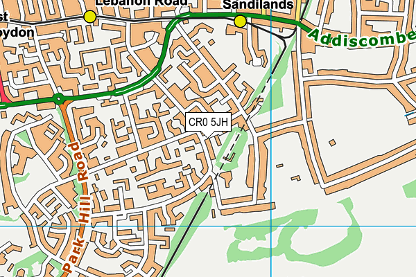 CR0 5JH map - OS VectorMap District (Ordnance Survey)