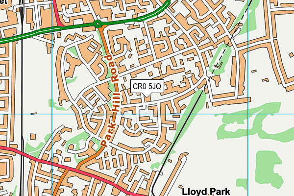 CR0 5JQ map - OS VectorMap District (Ordnance Survey)