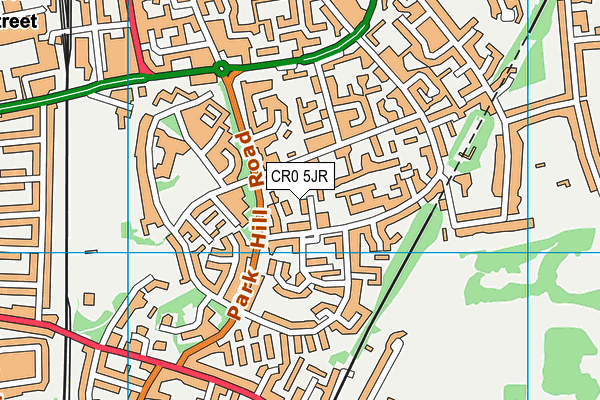 CR0 5JR map - OS VectorMap District (Ordnance Survey)