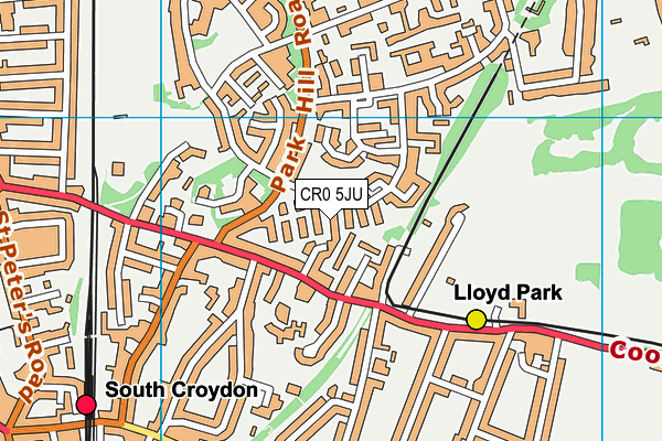 CR0 5JU map - OS VectorMap District (Ordnance Survey)