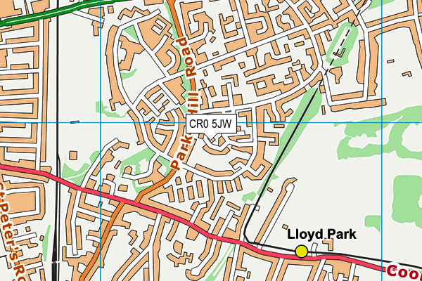 CR0 5JW map - OS VectorMap District (Ordnance Survey)