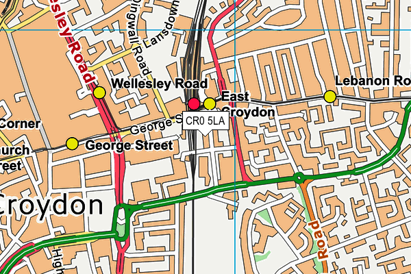 CR0 5LA map - OS VectorMap District (Ordnance Survey)