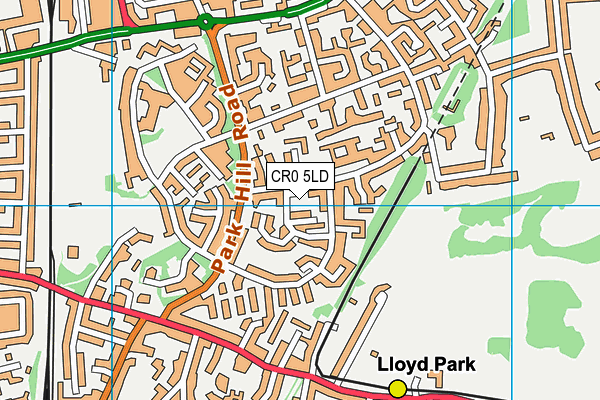 CR0 5LD map - OS VectorMap District (Ordnance Survey)