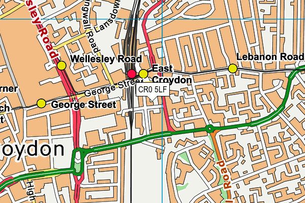 CR0 5LF map - OS VectorMap District (Ordnance Survey)