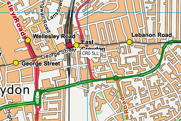 CR0 5LL map - OS VectorMap District (Ordnance Survey)